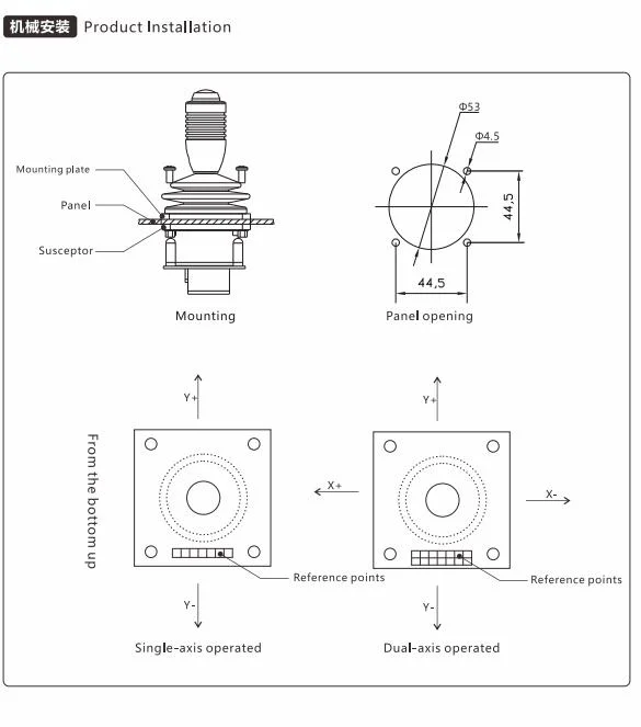 Fj11 Multi-Axis Construction Machinery Parts Remote Control Box Industrial Joystick