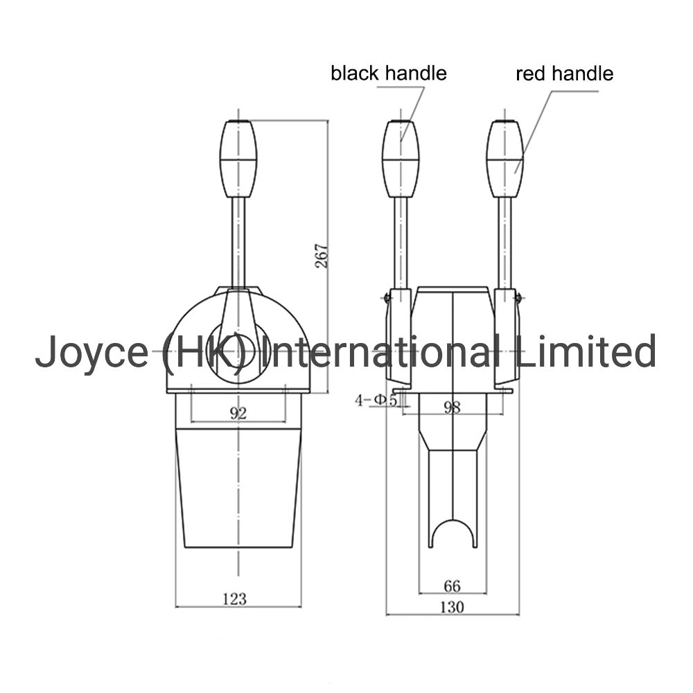 Taiwan Type Zinc Alloy/Aluminum Alloy Marine Throttle Single/Twin Lever Remote Control